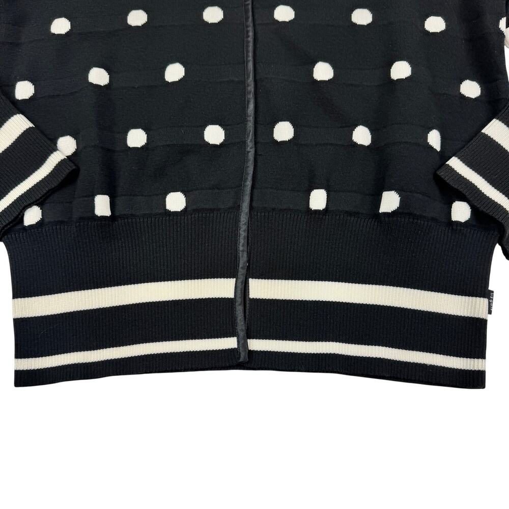 Liz Golf Cotton Rayon Blend Polka Dot Snap Front Cardigan Women's Size XL - Picture 2 of 7